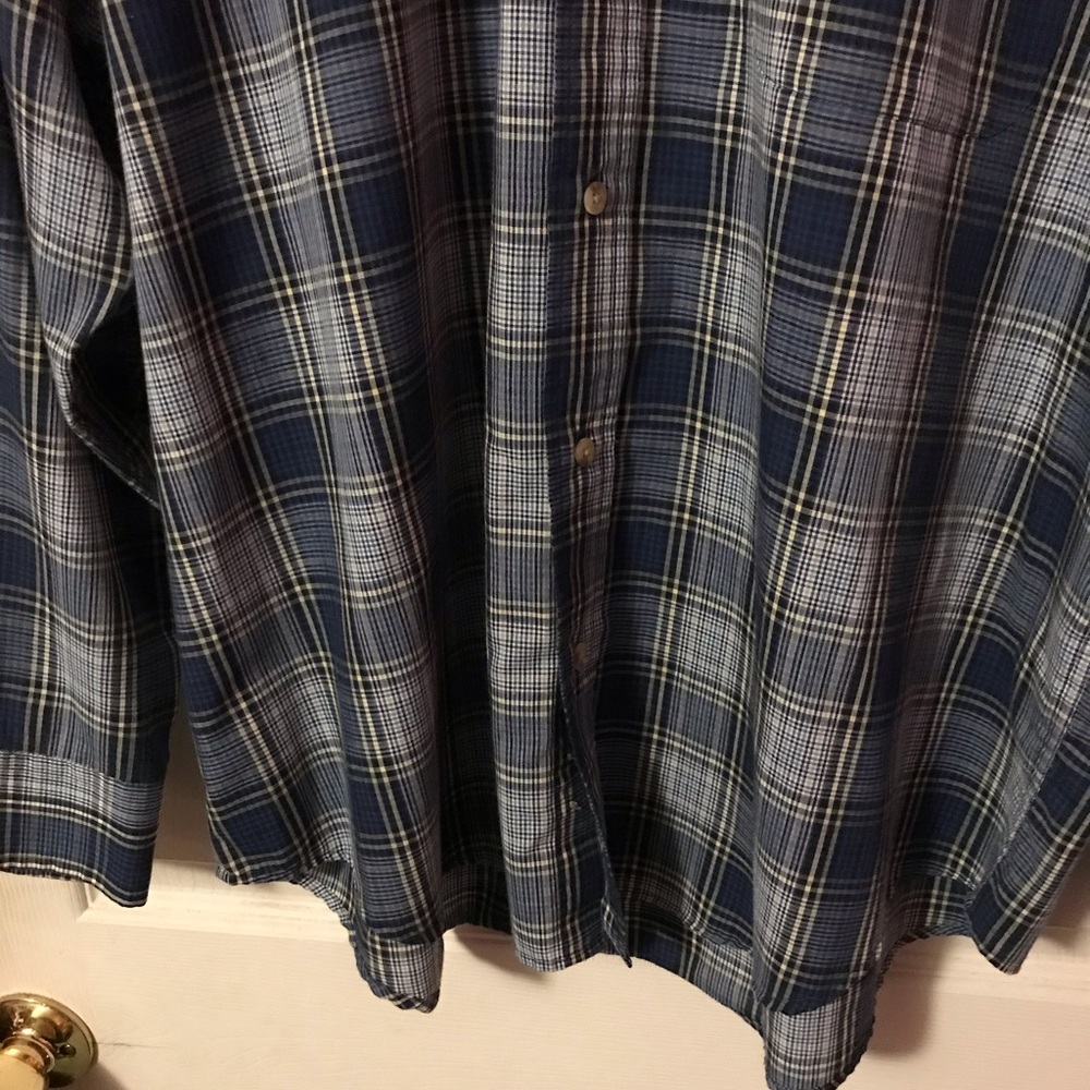 Munsingwear Blue Plaid Button Down Shirt Mens L - Picture 7 of 12